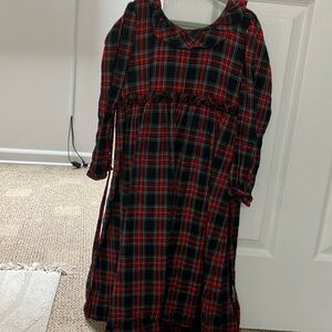 April Cornell Red and Black Plaid Dress
